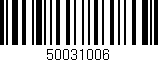 Código de barras (EAN, GTIN, SKU, ISBN): '50031006'