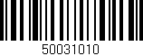 Código de barras (EAN, GTIN, SKU, ISBN): '50031010'