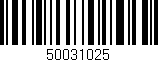 Código de barras (EAN, GTIN, SKU, ISBN): '50031025'