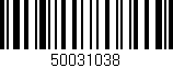 Código de barras (EAN, GTIN, SKU, ISBN): '50031038'