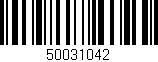 Código de barras (EAN, GTIN, SKU, ISBN): '50031042'