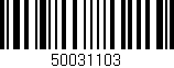 Código de barras (EAN, GTIN, SKU, ISBN): '50031103'