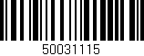 Código de barras (EAN, GTIN, SKU, ISBN): '50031115'