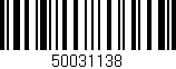 Código de barras (EAN, GTIN, SKU, ISBN): '50031138'