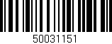 Código de barras (EAN, GTIN, SKU, ISBN): '50031151'