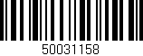 Código de barras (EAN, GTIN, SKU, ISBN): '50031158'