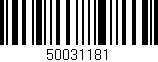 Código de barras (EAN, GTIN, SKU, ISBN): '50031181'
