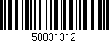 Código de barras (EAN, GTIN, SKU, ISBN): '50031312'