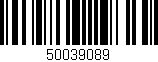 Código de barras (EAN, GTIN, SKU, ISBN): '50039089'