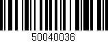 Código de barras (EAN, GTIN, SKU, ISBN): '50040036'