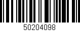 Código de barras (EAN, GTIN, SKU, ISBN): '50204098'
