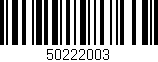 Código de barras (EAN, GTIN, SKU, ISBN): '50222003'