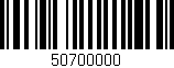 Código de barras (EAN, GTIN, SKU, ISBN): '50700000'