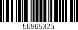 Código de barras (EAN, GTIN, SKU, ISBN): '50965325'