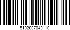 Código de barras (EAN, GTIN, SKU, ISBN): '5102087043118'
