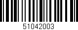 Código de barras (EAN, GTIN, SKU, ISBN): '51042003'