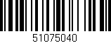 Código de barras (EAN, GTIN, SKU, ISBN): '51075040'