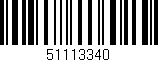 Código de barras (EAN, GTIN, SKU, ISBN): '51113340'