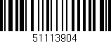Código de barras (EAN, GTIN, SKU, ISBN): '51113904'