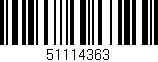 Código de barras (EAN, GTIN, SKU, ISBN): '51114363'