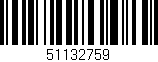 Código de barras (EAN, GTIN, SKU, ISBN): '51132759'