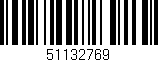Código de barras (EAN, GTIN, SKU, ISBN): '51132769'
