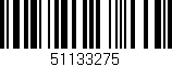 Código de barras (EAN, GTIN, SKU, ISBN): '51133275'