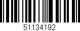 Código de barras (EAN, GTIN, SKU, ISBN): '51134192'