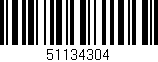 Código de barras (EAN, GTIN, SKU, ISBN): '51134304'
