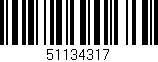 Código de barras (EAN, GTIN, SKU, ISBN): '51134317'