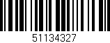 Código de barras (EAN, GTIN, SKU, ISBN): '51134327'
