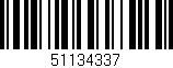 Código de barras (EAN, GTIN, SKU, ISBN): '51134337'