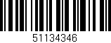 Código de barras (EAN, GTIN, SKU, ISBN): '51134346'