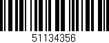 Código de barras (EAN, GTIN, SKU, ISBN): '51134356'