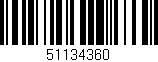 Código de barras (EAN, GTIN, SKU, ISBN): '51134360'