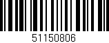 Código de barras (EAN, GTIN, SKU, ISBN): '51150806'