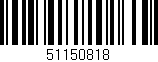 Código de barras (EAN, GTIN, SKU, ISBN): '51150818'