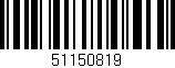 Código de barras (EAN, GTIN, SKU, ISBN): '51150819'