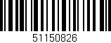 Código de barras (EAN, GTIN, SKU, ISBN): '51150826'