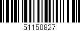 Código de barras (EAN, GTIN, SKU, ISBN): '51150827'