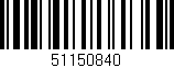Código de barras (EAN, GTIN, SKU, ISBN): '51150840'