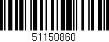 Código de barras (EAN, GTIN, SKU, ISBN): '51150860'