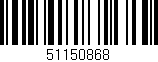 Código de barras (EAN, GTIN, SKU, ISBN): '51150868'
