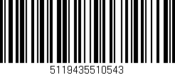 Código de barras (EAN, GTIN, SKU, ISBN): '5119435510543'