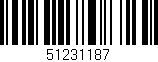 Código de barras (EAN, GTIN, SKU, ISBN): '51231187'