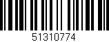Código de barras (EAN, GTIN, SKU, ISBN): '51310774'