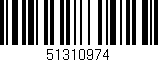 Código de barras (EAN, GTIN, SKU, ISBN): '51310974'