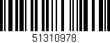 Código de barras (EAN, GTIN, SKU, ISBN): '51310978'