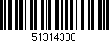 Código de barras (EAN, GTIN, SKU, ISBN): '51314300'
