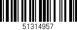 Código de barras (EAN, GTIN, SKU, ISBN): '51314957'